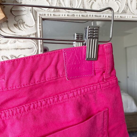 Zara Asymmetrical Button Front Denim Skort - Picture 10 of 16